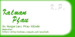 kalman pfau business card